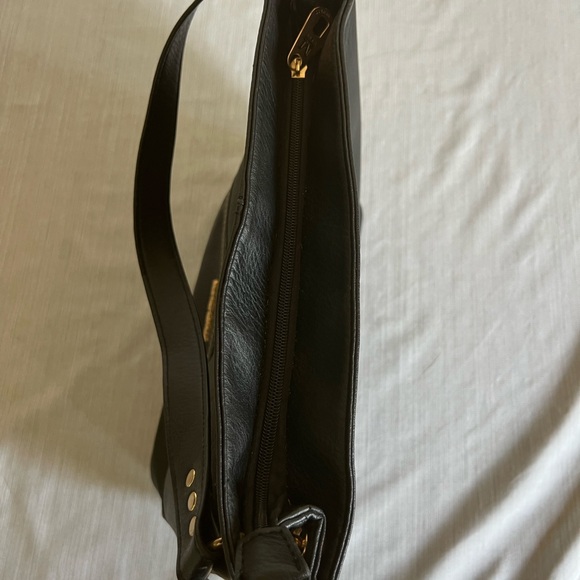 Montana West Black Faux Leather Shoulder Bag with Gold Accents - Picture 9 of 14